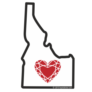 Sticker | Heart in Idaho - The Heart Sticker Company