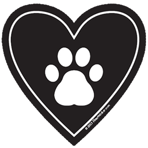 thumbnail interactive-video image 1 of Aussie Dog Love Decal – Paw Heart Sticker For Car, Australian Shepherd Vinyl 2-Pack 1 of 3