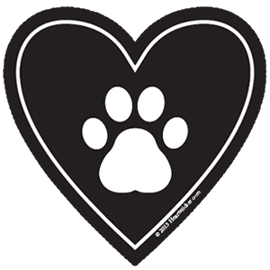 Sticker | Dog Paw | In My Heart - The Heart Sticker Company