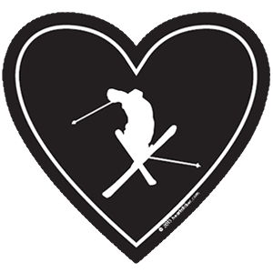 Sticker | Skiing| In My Heart - The Heart Sticker Company