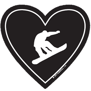 Sticker | Snowboarding | In My Heart - The Heart Sticker Company