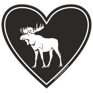 Sticker | Moose | In My Heart - The Heart Sticker Company