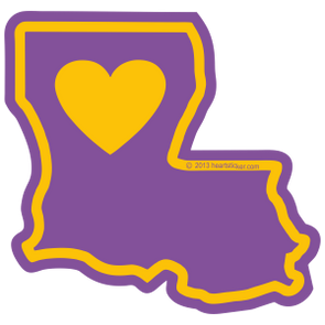 Sticker | Heart in Louisiana - The Heart Sticker Company