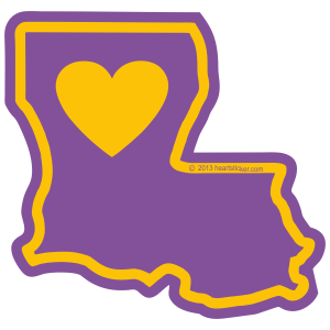 Sticker | Heart in Louisiana - The Heart Sticker Company