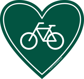Sticker | Biking | In My Heart - The Heart Sticker Company