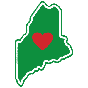 Sticker | Heart in Maine - The Heart Sticker Company