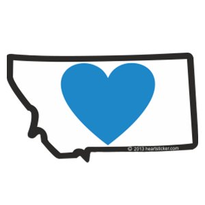 Sticker | Heart in Montana | 4 inch - The Heart Sticker Company