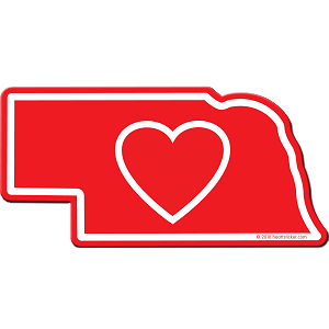 Sticker | Heart in Nebraska - The Heart Sticker Company