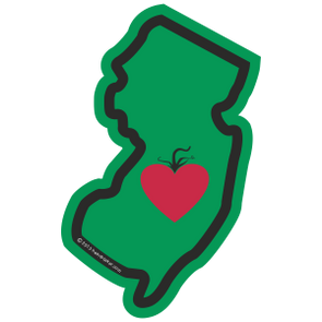 Sticker | Heart in New Jersey - The Heart Sticker Company