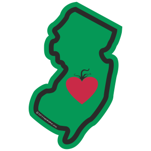 Sticker | Heart in New Jersey - The Heart Sticker Company