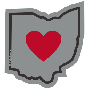 Sticker | Heart in Ohio - The Heart Sticker Company