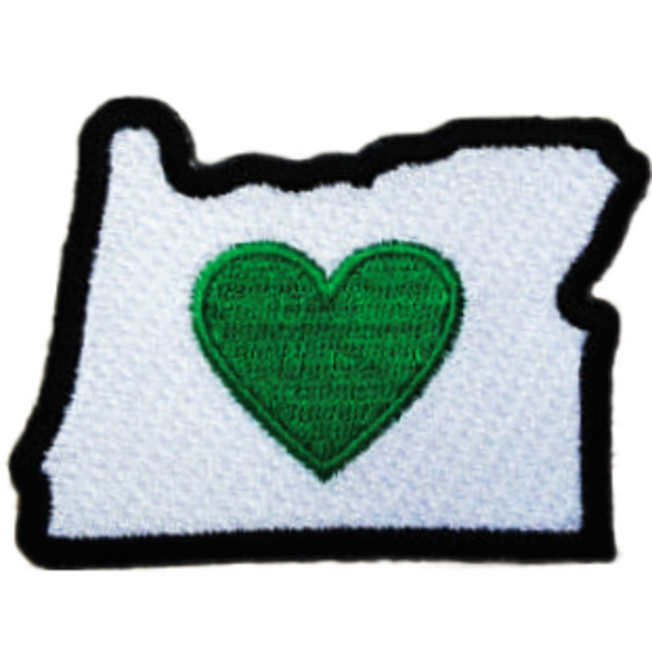Patch | Heart in Oregon | Iron-on - The Heart Sticker Company