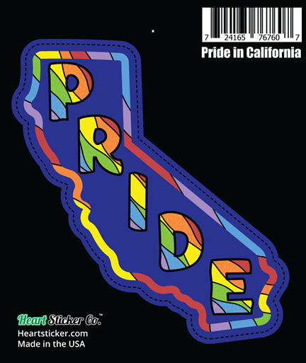 Sticker | California Shape | Pride - The Heart Sticker Company