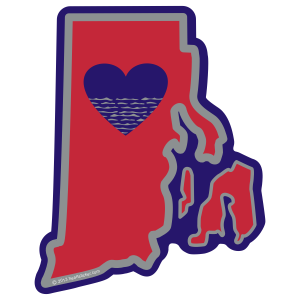 Sticker | Heart in Rhode Island - The Heart Sticker Company