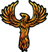 Sticker | Rising Flaming Phoenix - The Heart Sticker Company