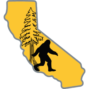 Sticker | Bigfoot in California - The Heart Sticker Company