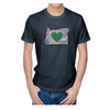 Men's Heather Blue T-Shirt - Heart in Oregon - The Heart Sticker Company