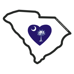 Sticker | Heart in South Carolina - The Heart Sticker Company