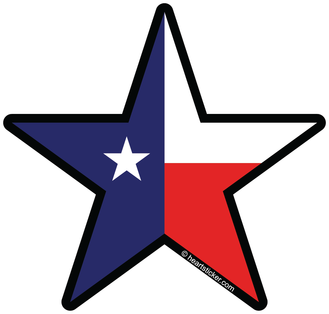 The Texas Lone Star Sticker – Heart Sticker Company