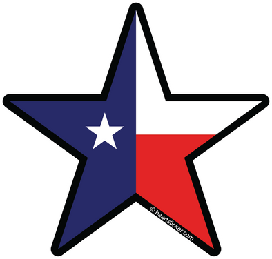 Sticker | Texas Lone Star - The Heart Sticker Company