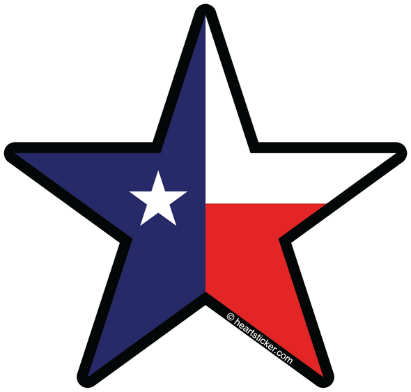 Sticker | Texas Lone Star - The Heart Sticker Company