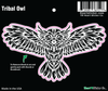 Tribal Owl Sticker - die cut - The Heart Sticker Company