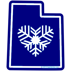 Sticker | Heart in Utah | Snowflake - The Heart Sticker Company