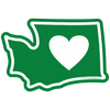 Wholesale Heart in Washington 50 Pack of Sticker and Display - The Heart Sticker Company