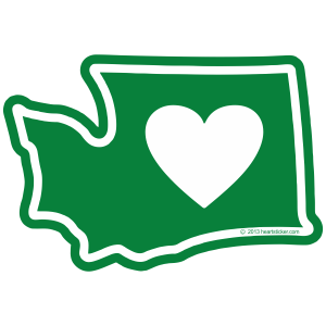 Sticker | Heart in Washington | Multi Options - The Heart Sticker Company