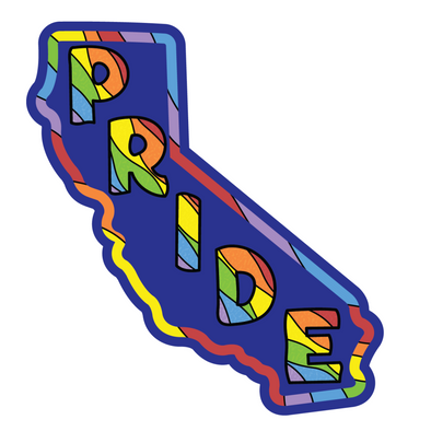 Sticker | California Shape | Pride - The Heart Sticker Company