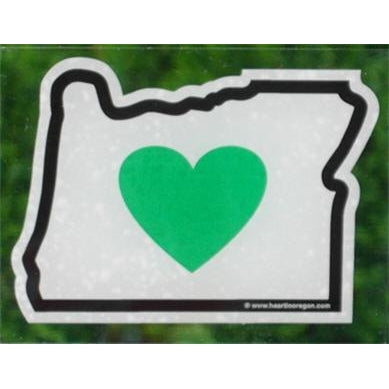Sticker | Heart in Oregon | Static Cling - The Heart Sticker Company