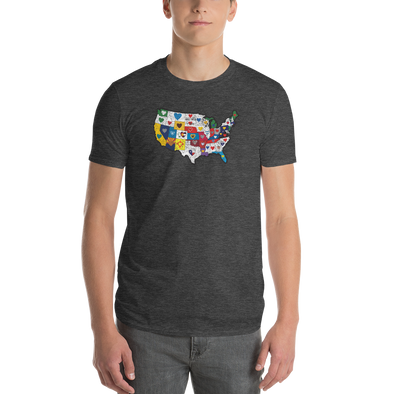 T-Shirt | Hearts in USA | Mens - The Heart Sticker Company