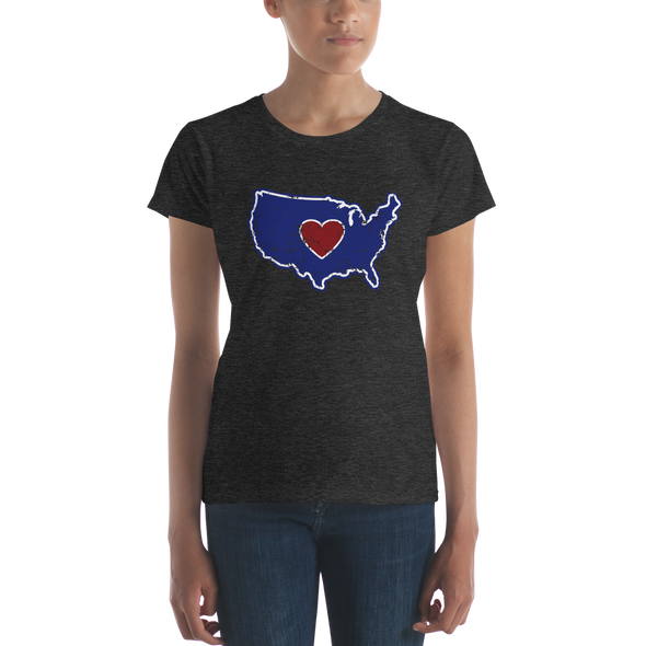 T-Shirt | Heart in America | Ladies - The Heart Sticker Company