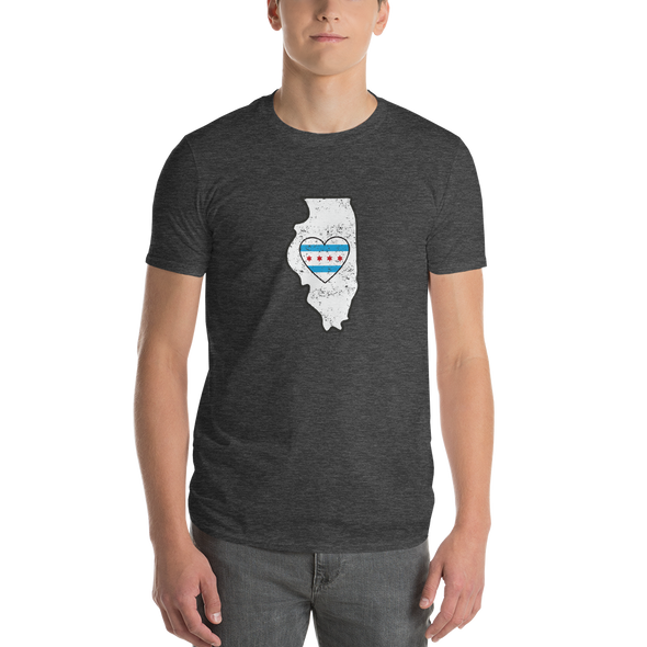 T-Shirt | Heart in Illinois | Short Sleeve - The Heart Sticker Company