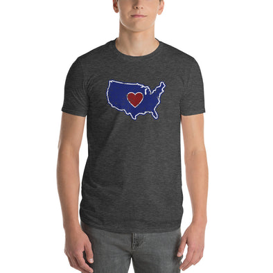 T-Shirt | Heart in America | Mens - The Heart Sticker Company
