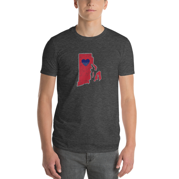 T-Shirt | Heart in Rhode Island | Short Sleeve - The Heart Sticker Company