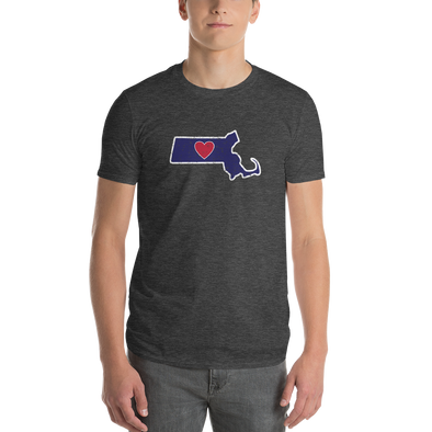 T-Shirt | Heart in Massachusetts | Short Sleeve - The Heart Sticker Company