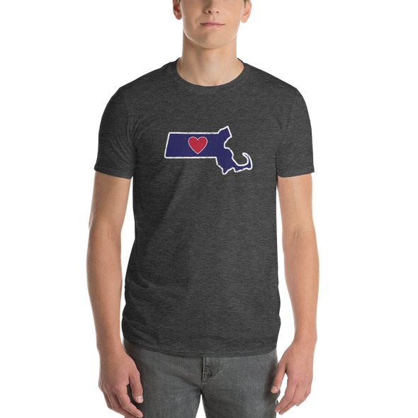 T-Shirt | Heart in Massachusetts | Short Sleeve - The Heart Sticker Company