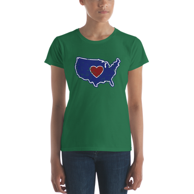 T-Shirt | Heart in America | Ladies - The Heart Sticker Company